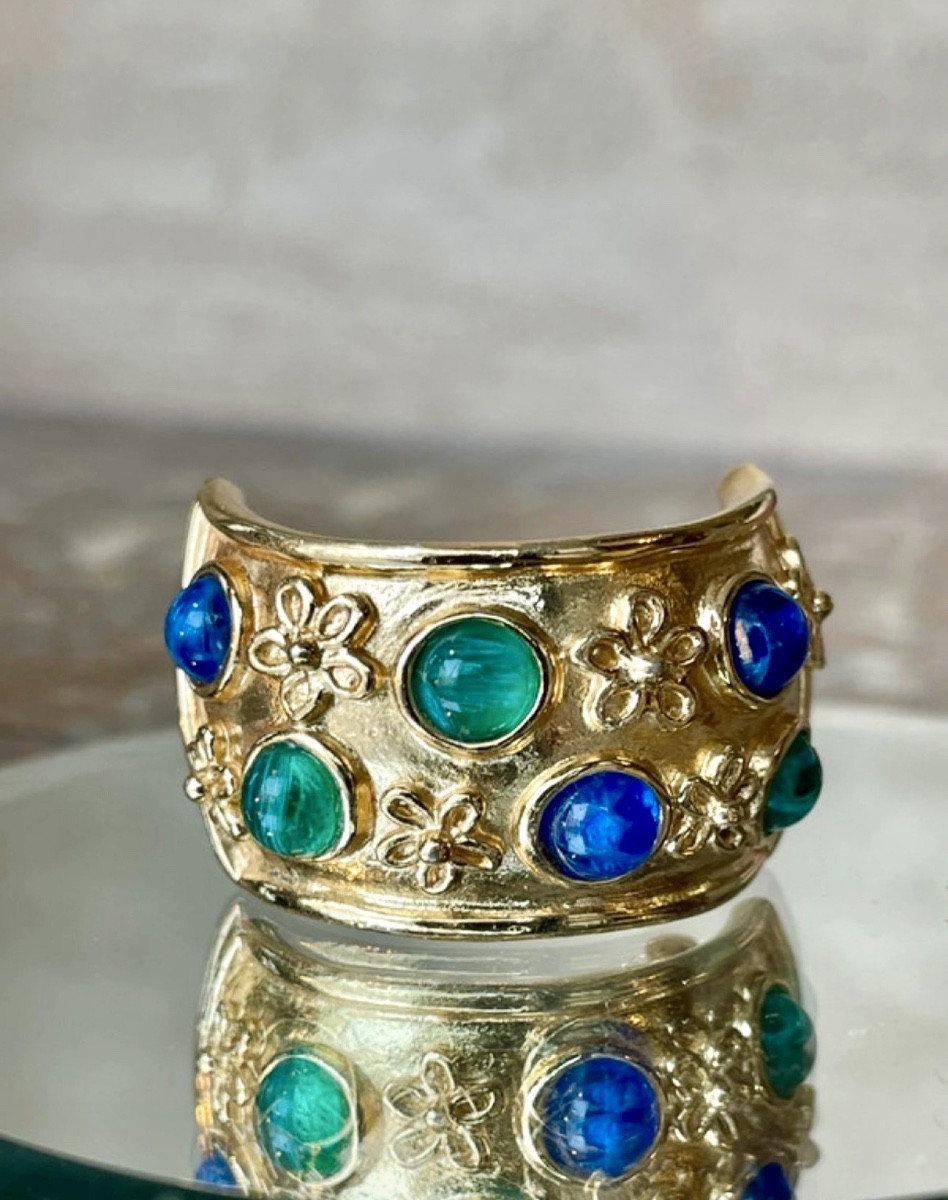 Paire de Boucles d'oreille / clips par Christian Dior - Vintage Années 80/90-photo-6