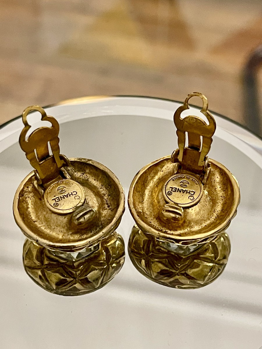 Boucles d'oreille / Clips  Vintage Chanel  - Année 1990-photo-1