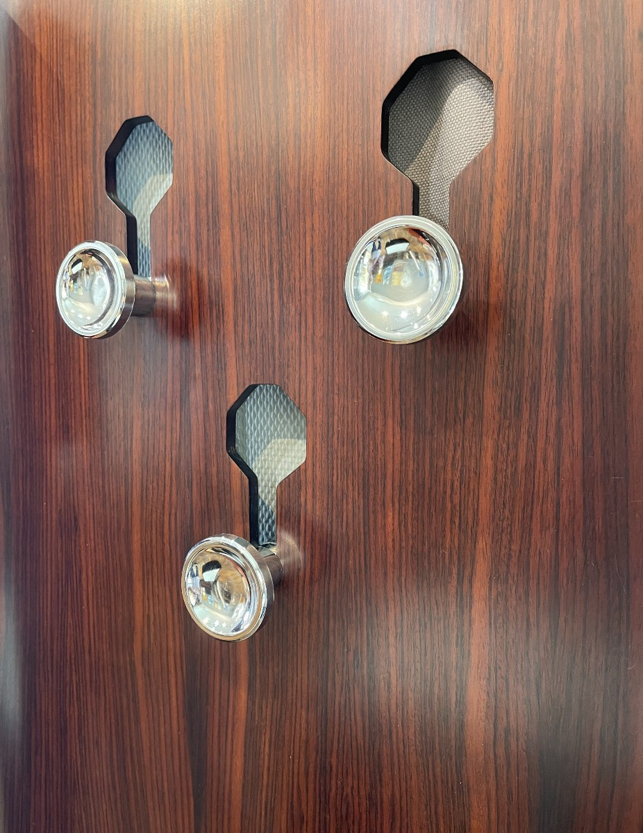 Vestiaire / Porte-manteau italien moderne en palissandre par Carlo De Carli - Italie 1960-photo-4