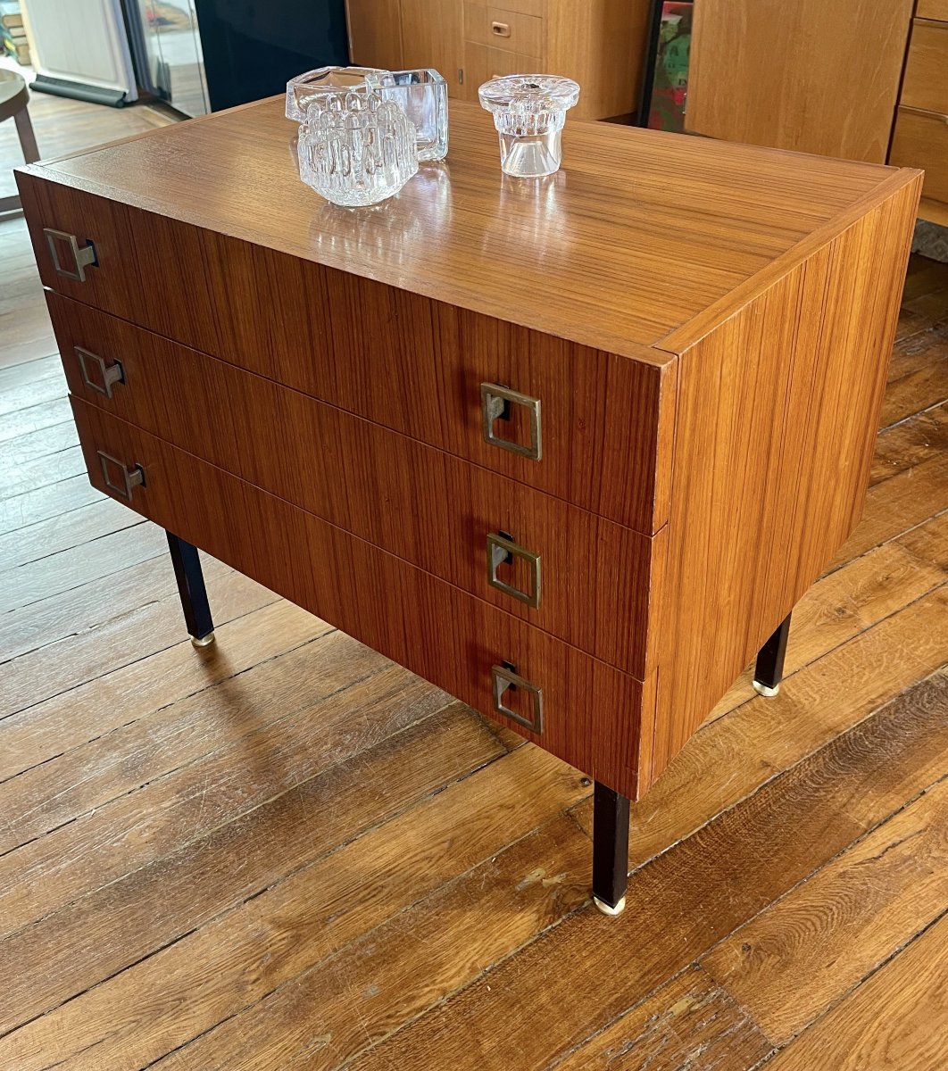 Small Scandinavian Teak Chest Of Drawers - Sweden, 1960s-photo-4