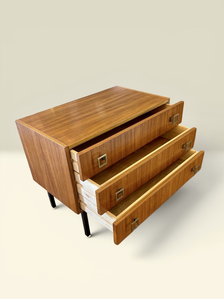 Small Scandinavian Teak Chest Of Drawers - Sweden, 1960s-photo-2