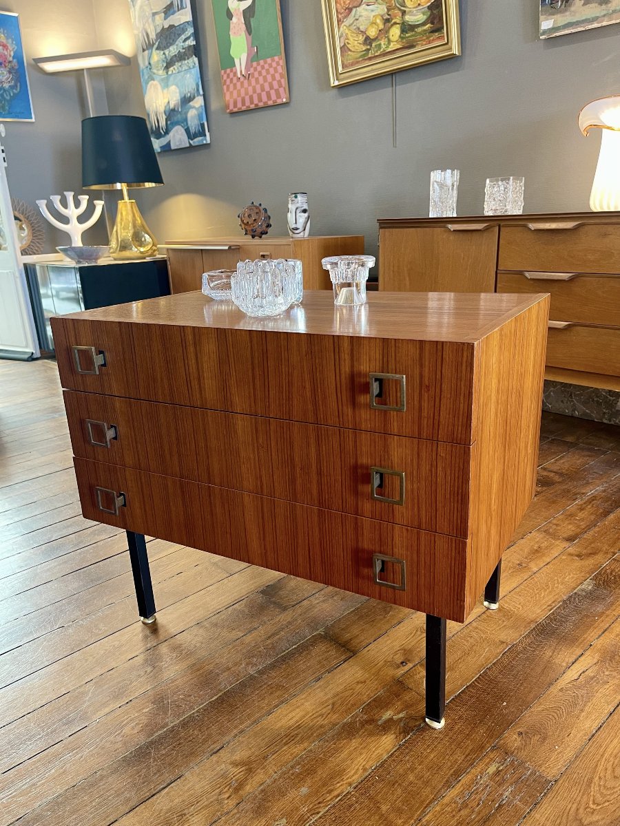 Small Scandinavian Teak Chest Of Drawers - Sweden, 1960s-photo-6