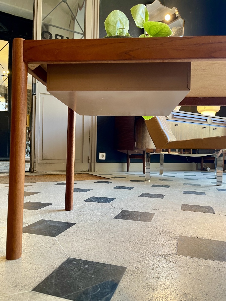 Scandinavian Teak Coffee Table With Built-in Planter, Sweden, 1970s-photo-6