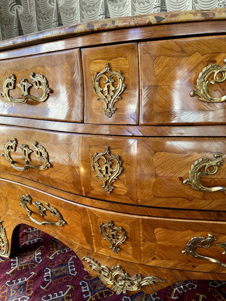 Commode tombeau Louis XV estampillée Léonard Boudin (1735-1807) reçu maître ébéniste -photo-6