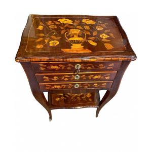  Louis XV Period Chiffonnière Table Stamped Germain Landrin Received Master In 1738