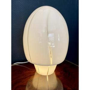 Lampe de bureau ou de salon de forme oeuf en verre de Murano - Italie 1970