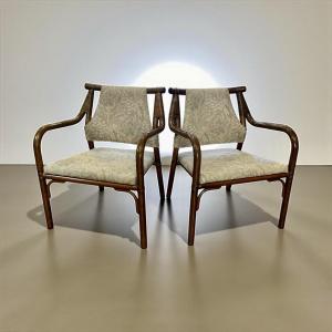 Paire de fauteuils originale de salon Design Scandinave Année 60/70