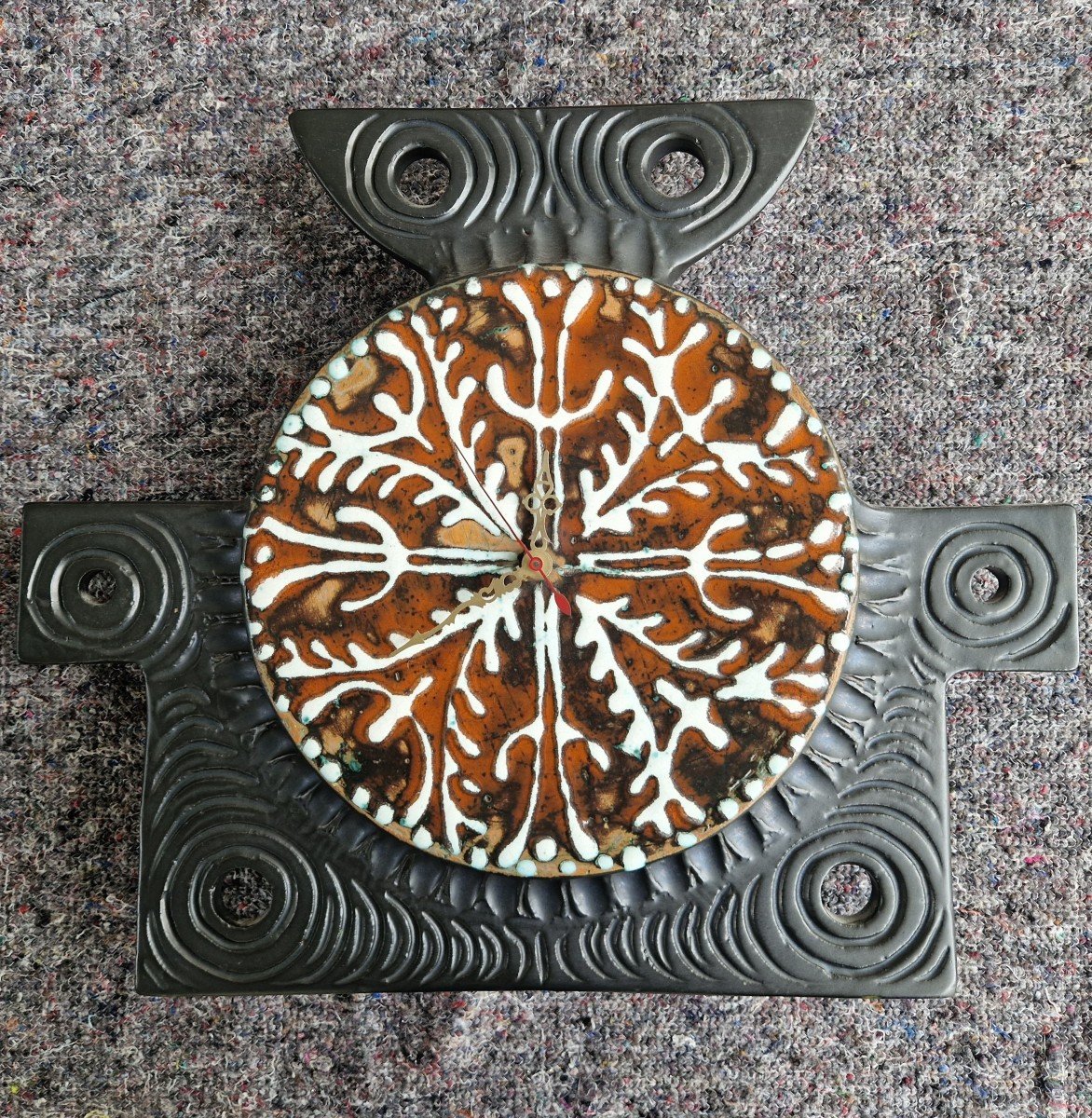 Ceramic Wall Clock Boleslav Danikowski, Guillerme And Chambron