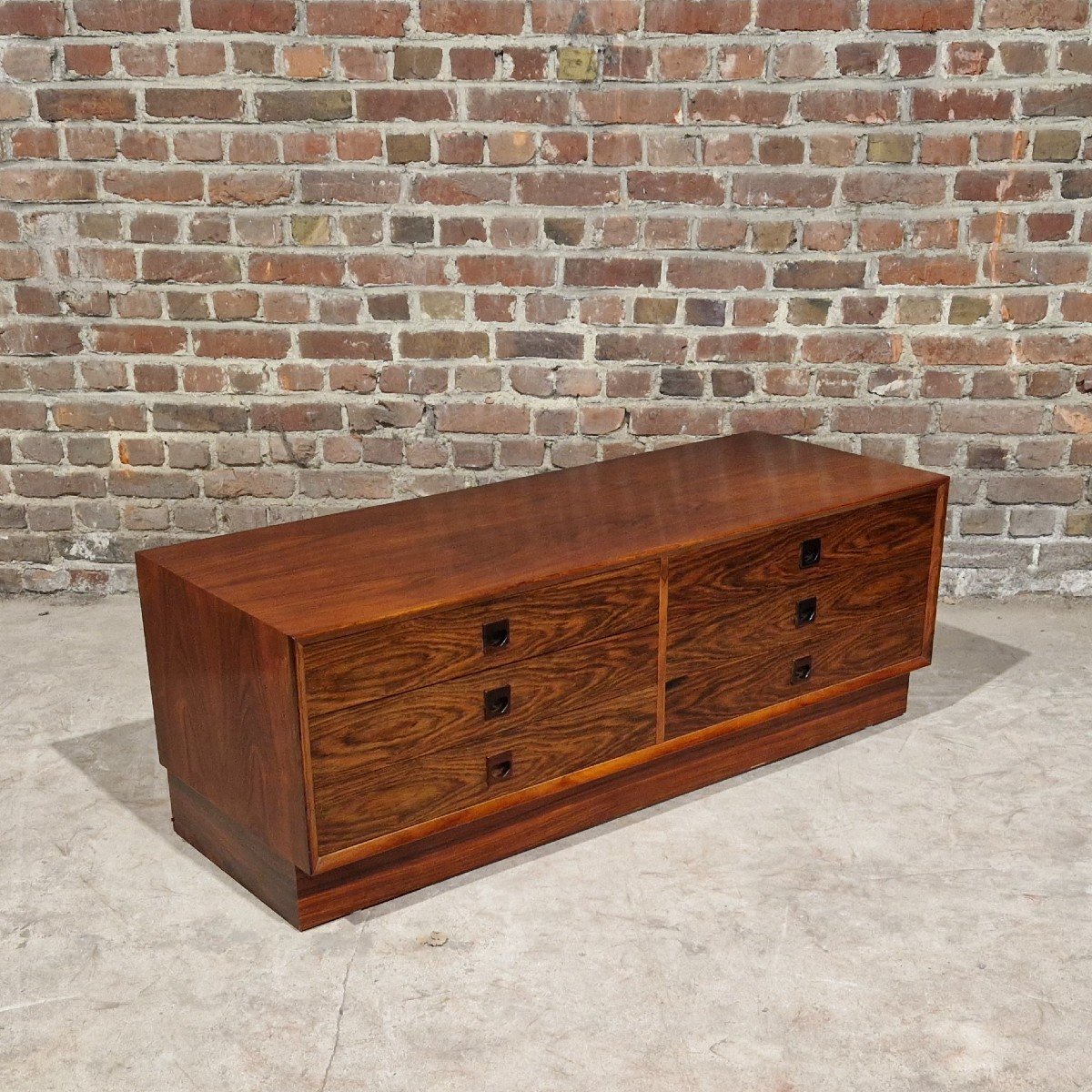Small Scandinavian Sideboard With Drawers In Rio Rosewood, Erik Brouer-photo-3