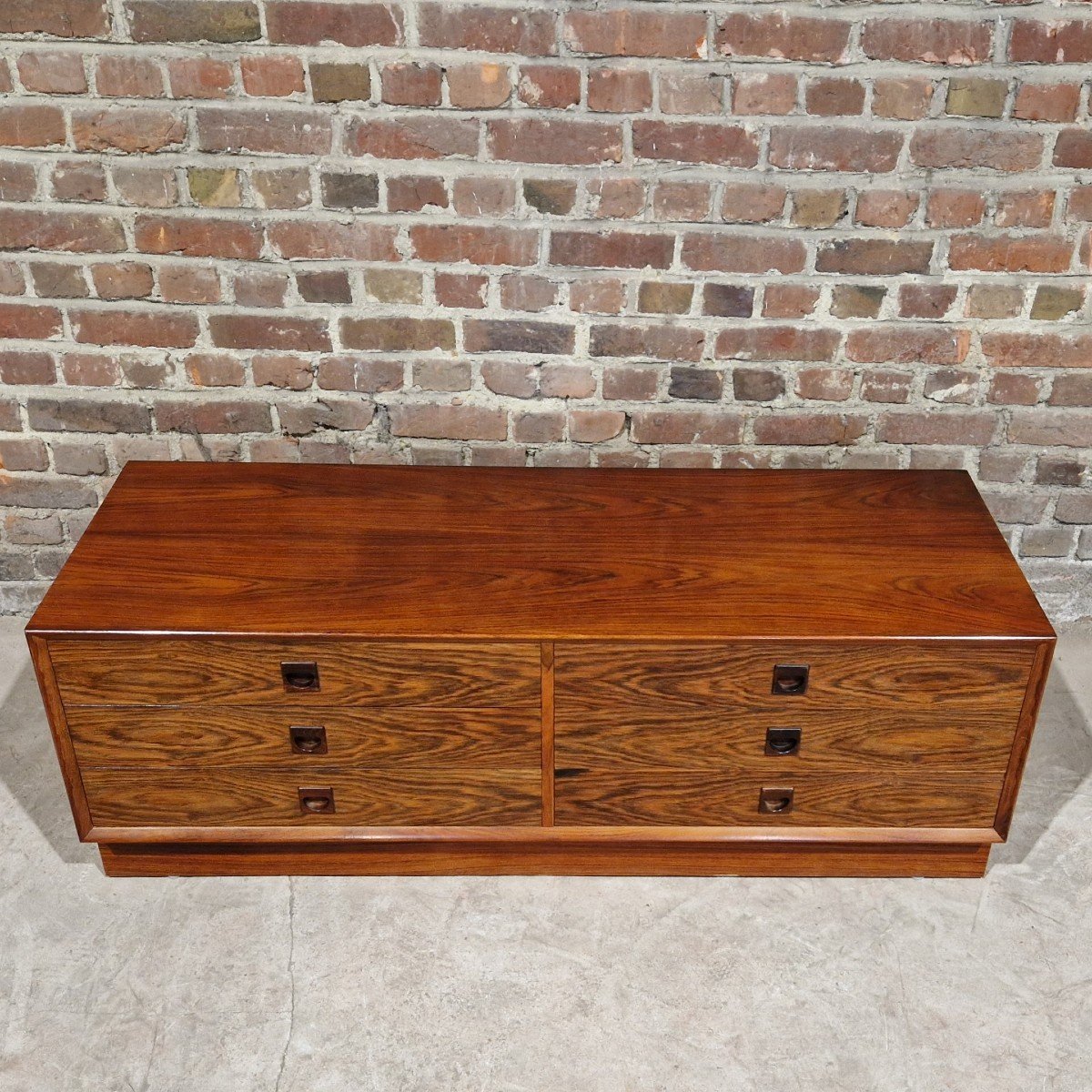 Small Scandinavian Sideboard With Drawers In Rio Rosewood, Erik Brouer-photo-4