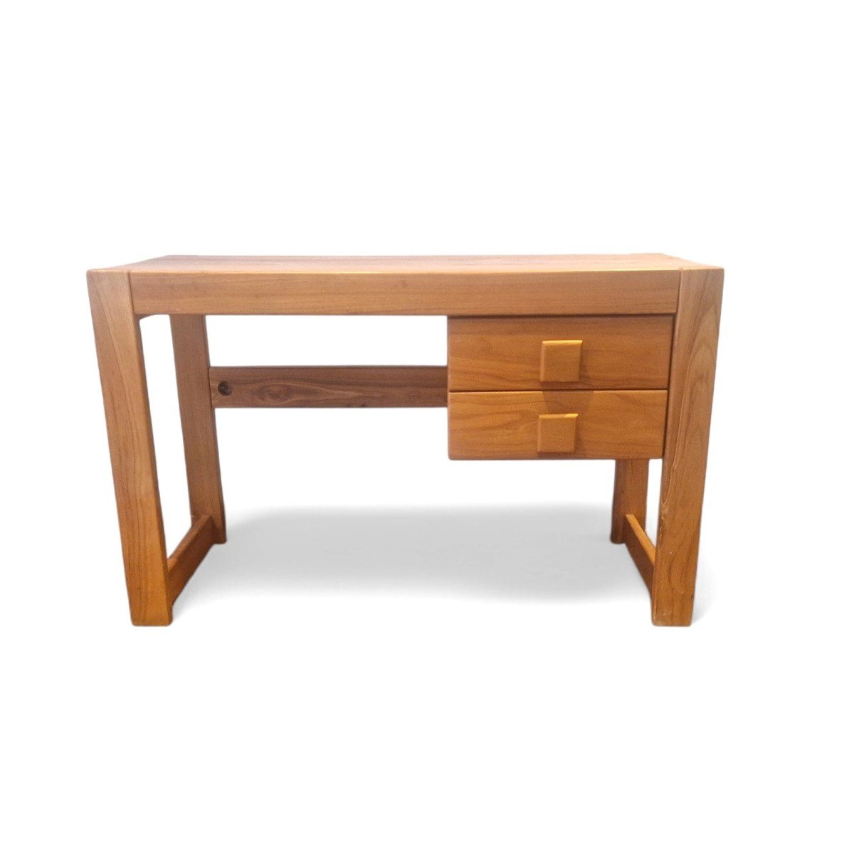 Vintage Desk In Solid Elm, Dlg Maison Regain-photo-2