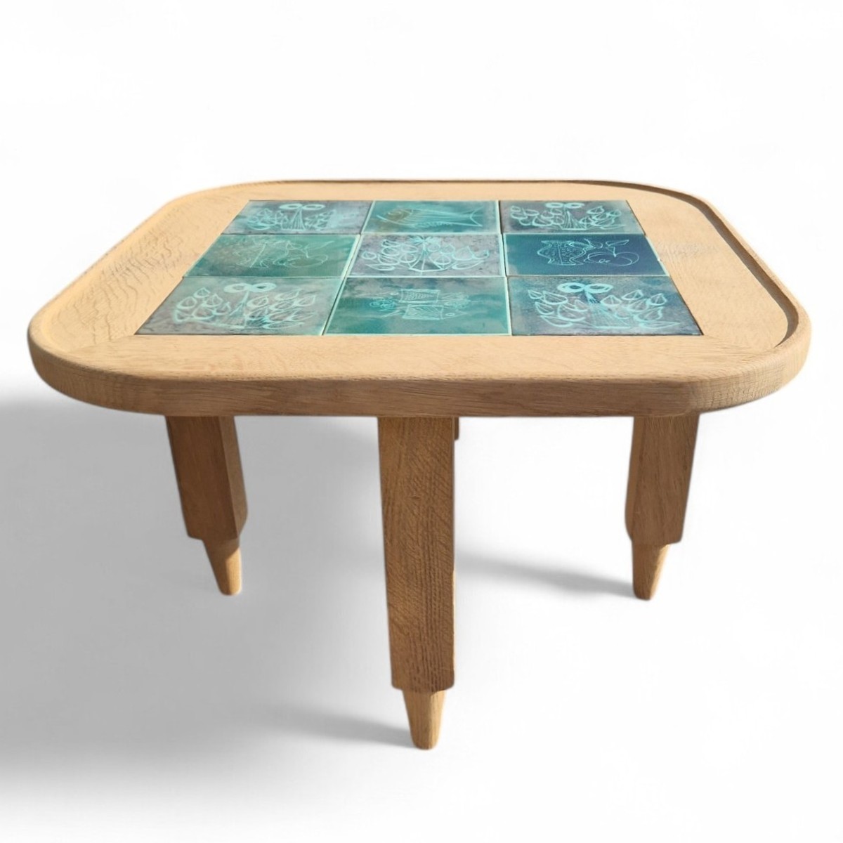 "jérôme" Pedestal Table In Light Oak, Guillerme Et Chambron, Danikowski