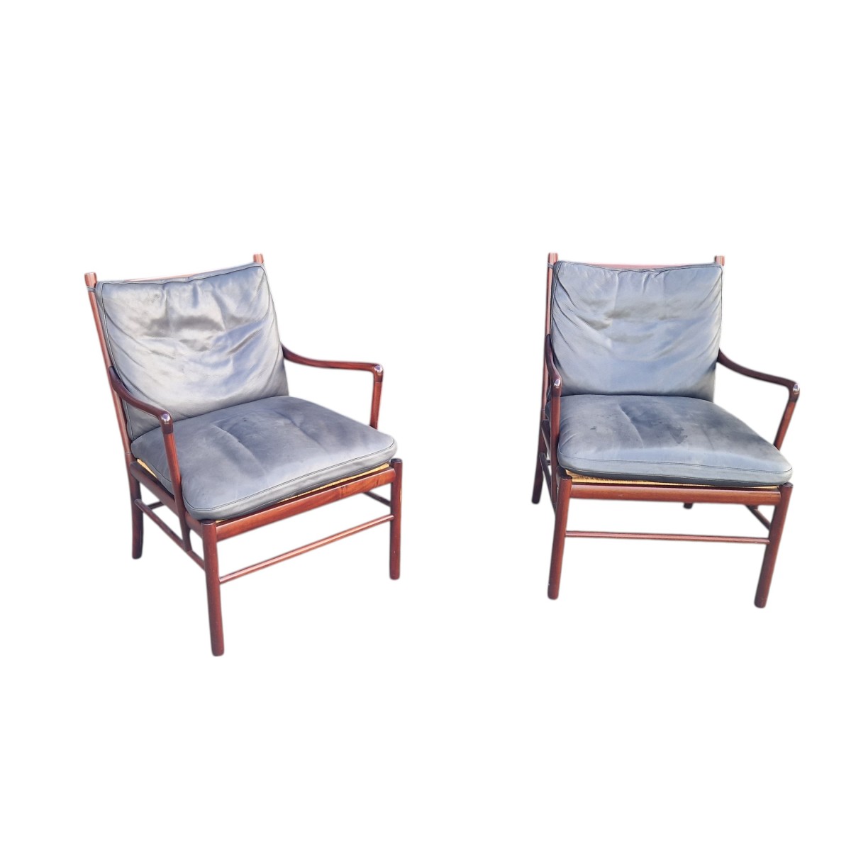 Pair Of Ole Wanscher "colonial Chairs"-photo-2