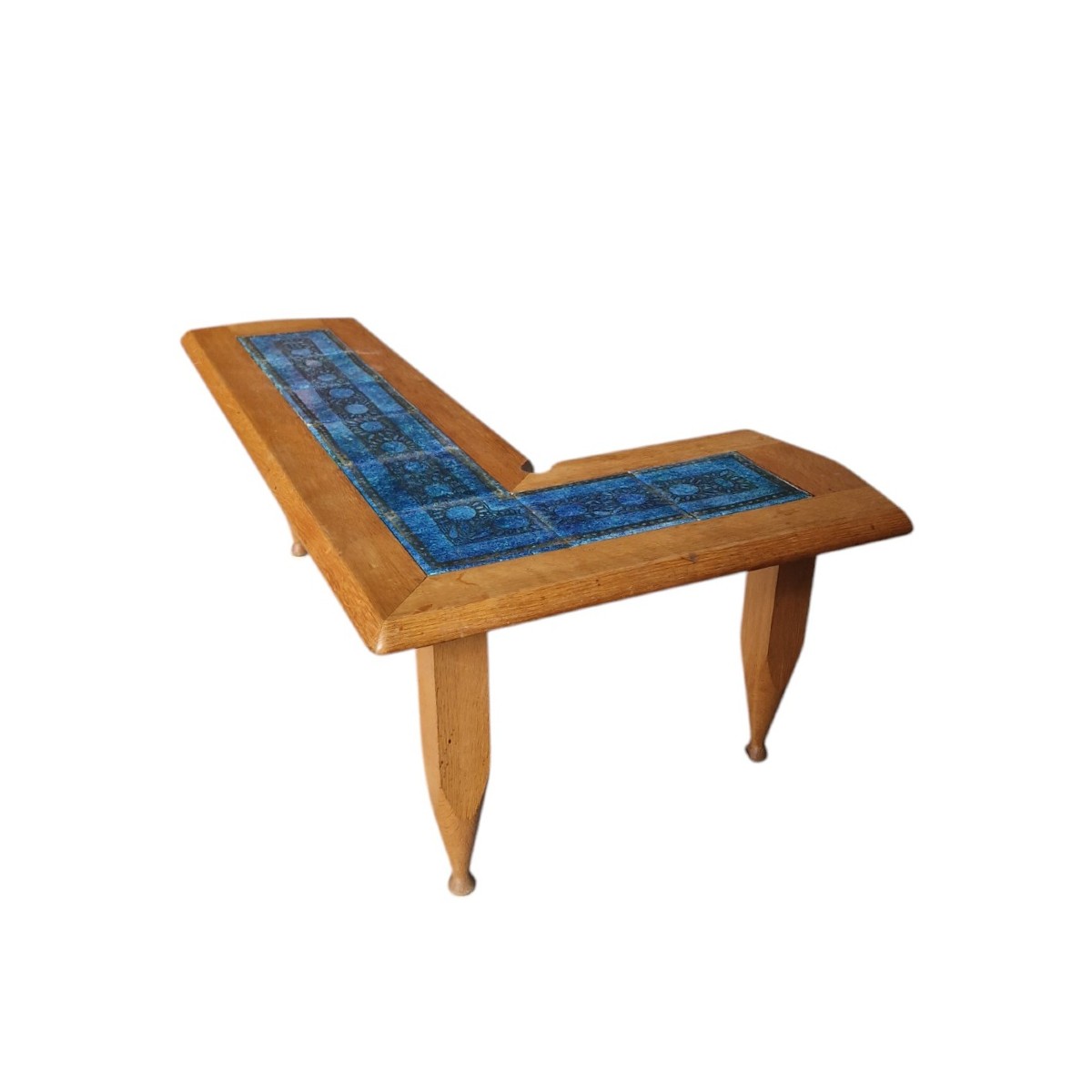 "boomerang" Coffee Table In Light Oak, Guillerme Et Chambron-photo-3