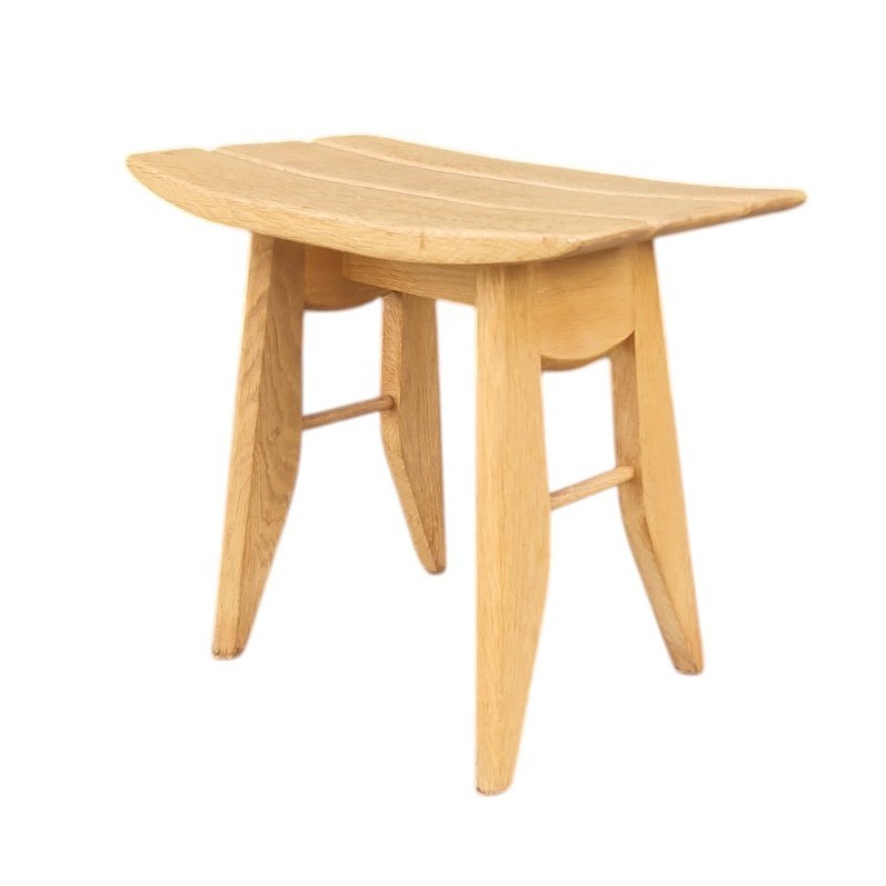 Thierry Stool In Oak, Gillerme And Chambron