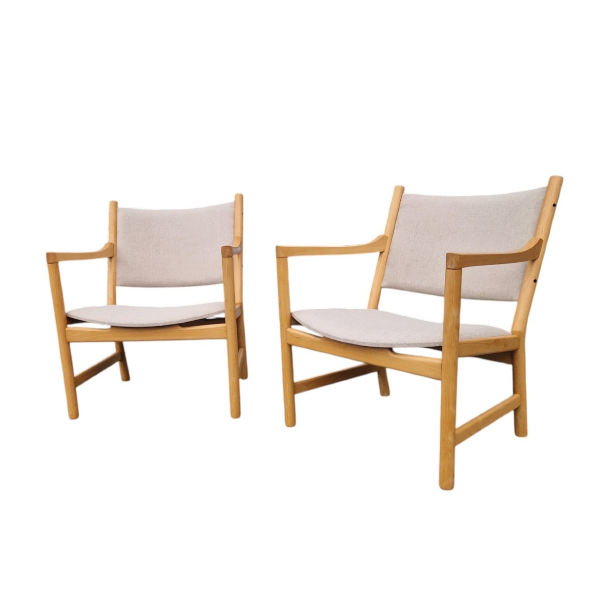 Paire de fauteuils scandinaves CH 52 , Hans Wegner-photo-2