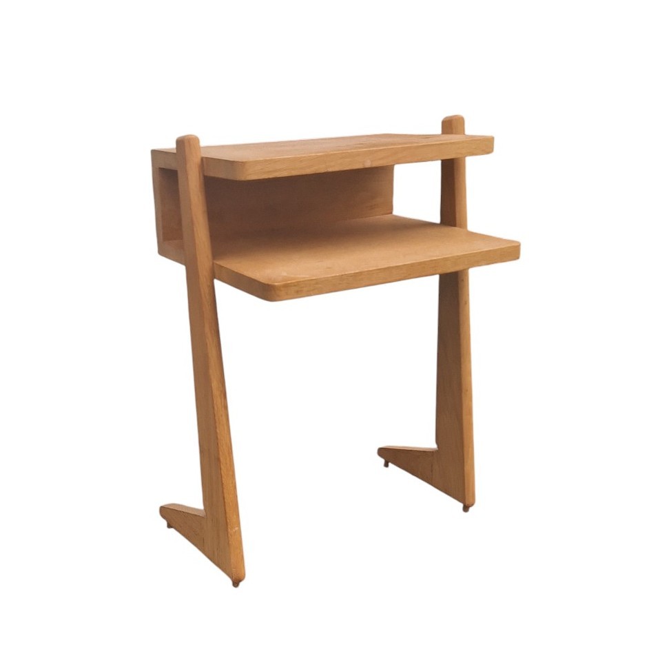 Light Oak Bedside Table, Guillerme And Chambron-photo-2