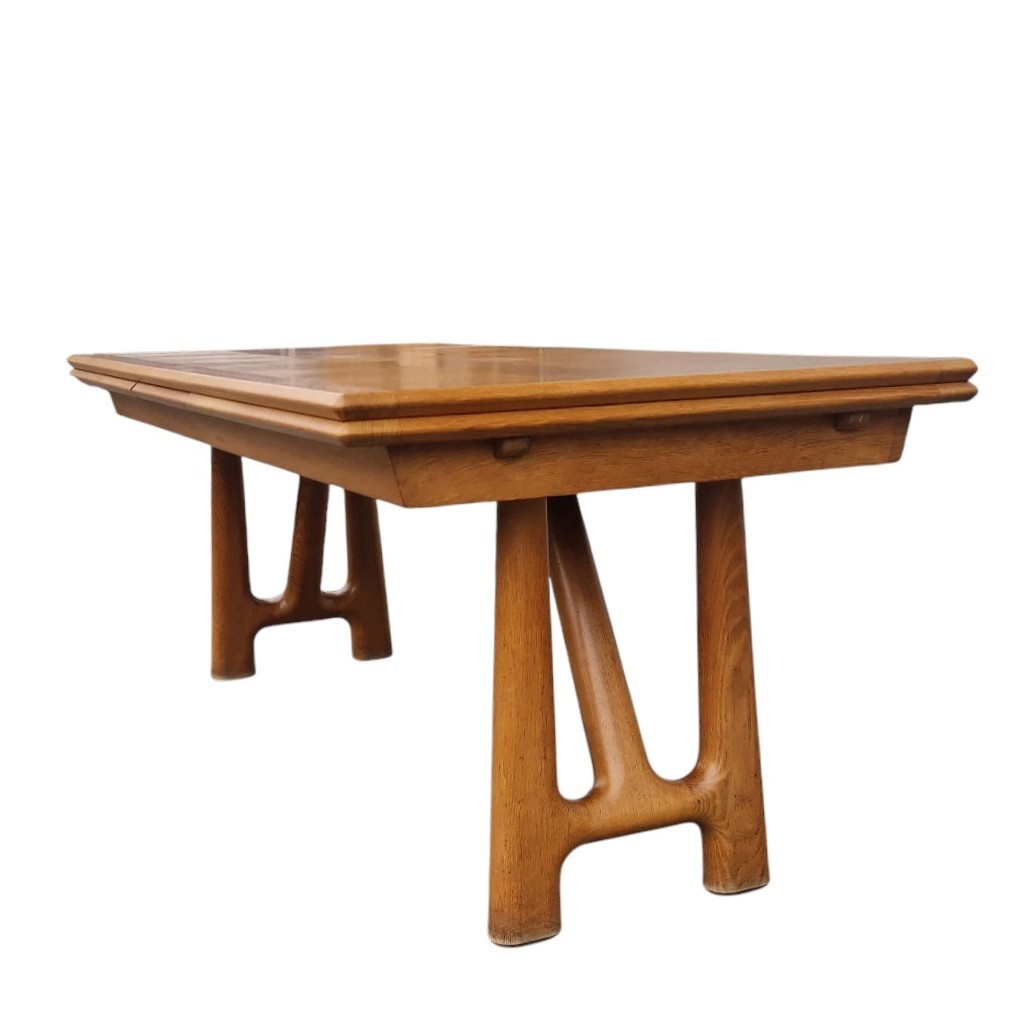 Table à l'italienne en chêne clair, Guillerme et Chambron-photo-2