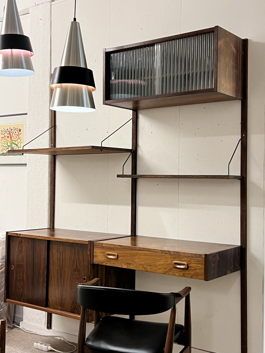 Scandinavian Wall Unit In Rosewood-photo-2