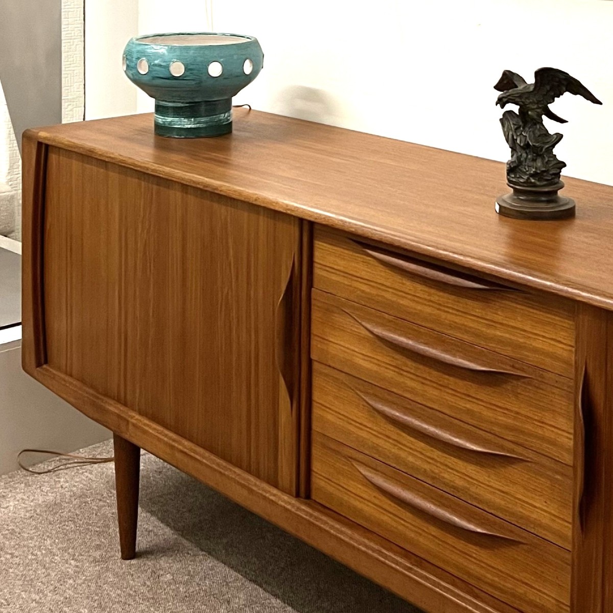 Grande enfilade vintage scandinave  en teck , Johannès Andersen-photo-2