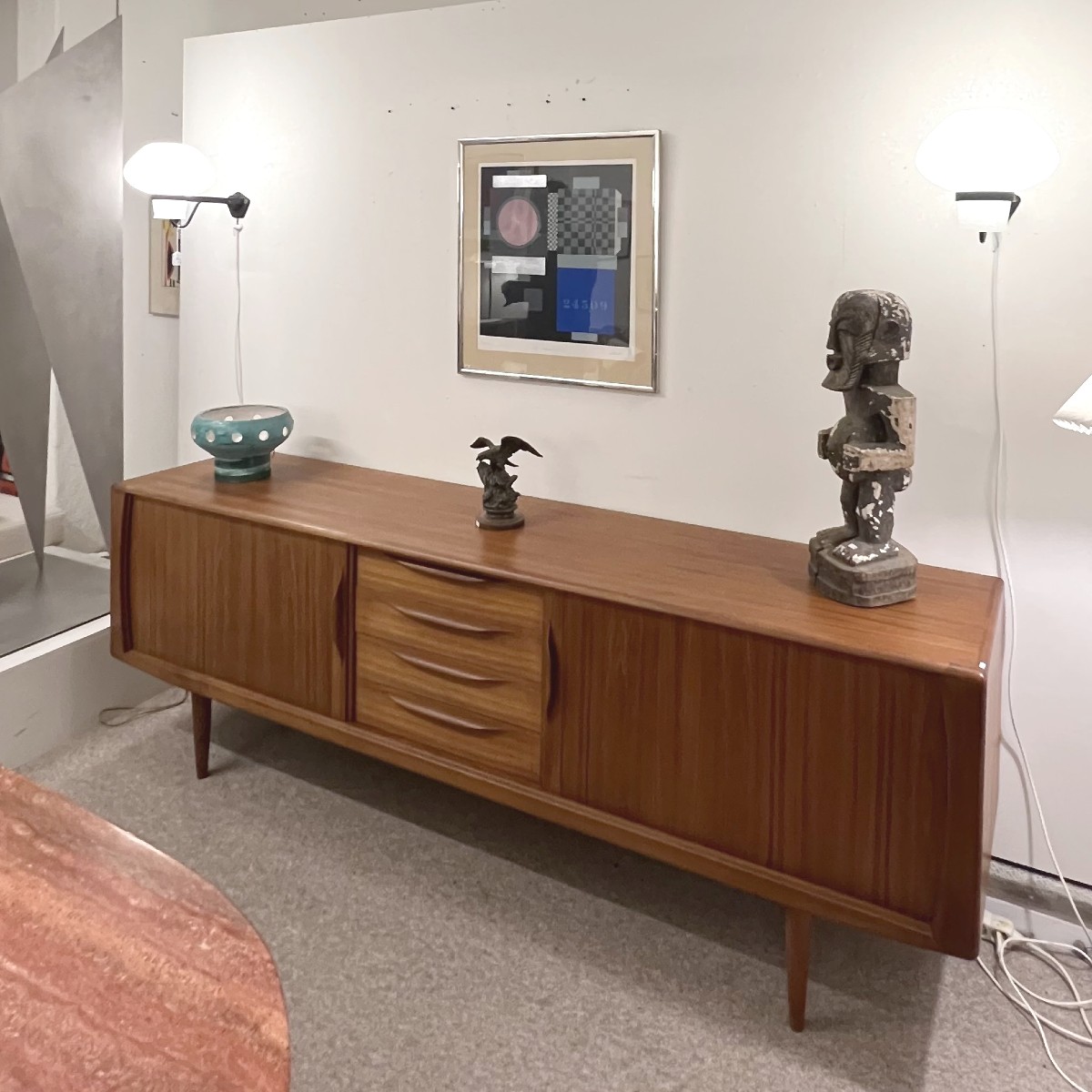 Grande enfilade vintage scandinave  en teck , Johannès Andersen