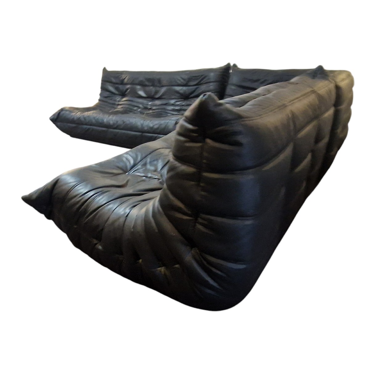 Ensemble de salon Togo en cuir, Ligne Roset-photo-3