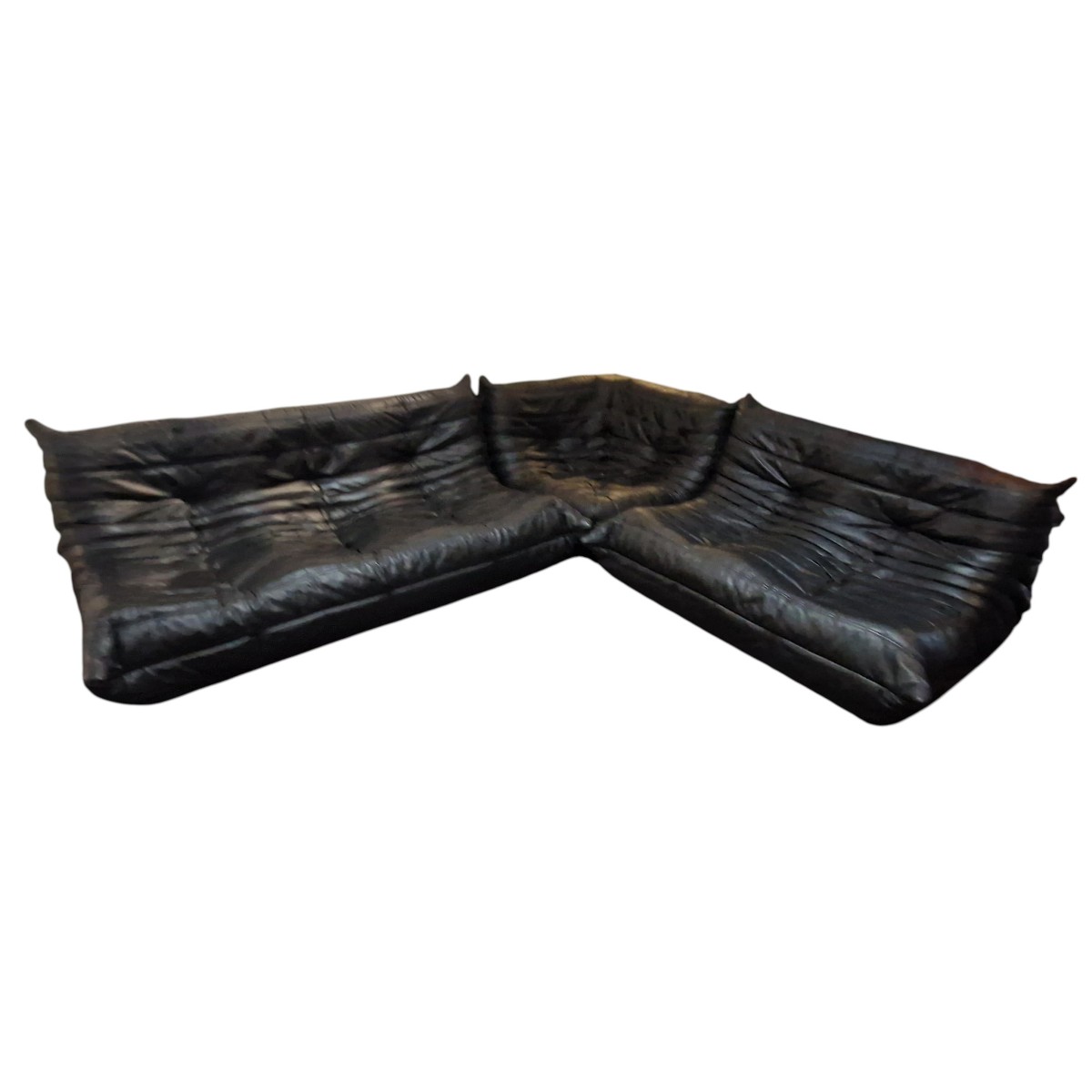 Ensemble de salon Togo en cuir, Ligne Roset-photo-4