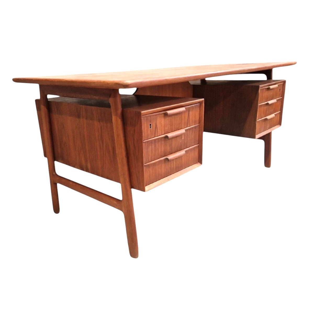 Bureau vintage scandinave en teck, Omann Jun-photo-2