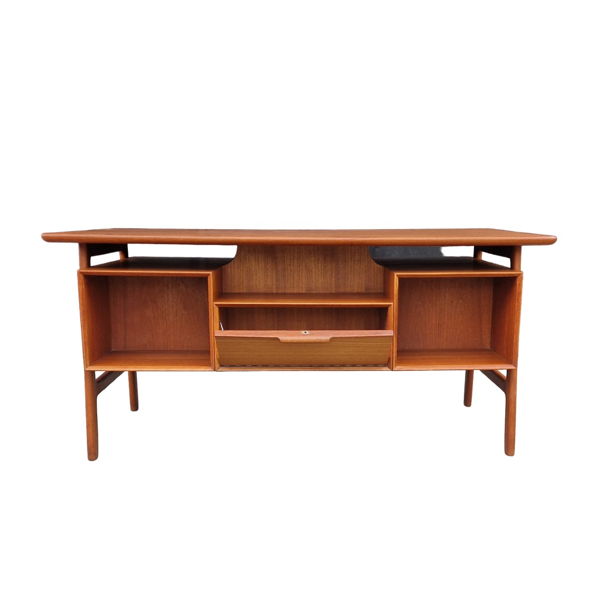 Bureau vintage scandinave en teck, Omann Jun-photo-4