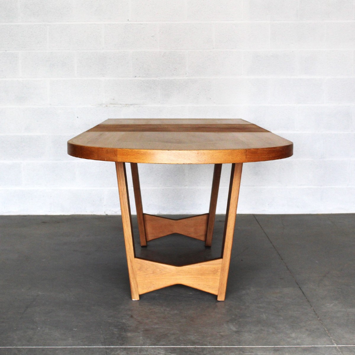 Vintage Light Oak Dining Table By Guillerme And Chambron-photo-2