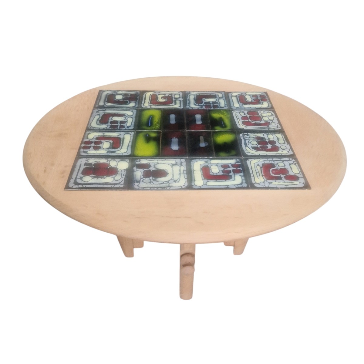 Ladislas Side Table In Light Oak By Guillerme And Chambron-photo-3