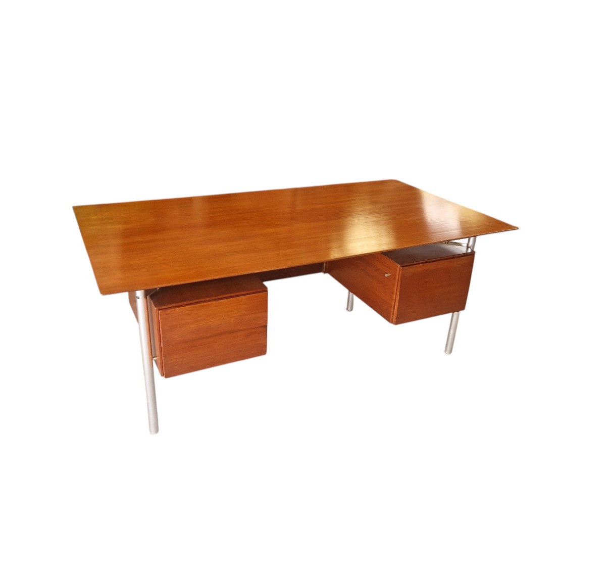 Large Teak Executive Desk Etienne Fermigier
