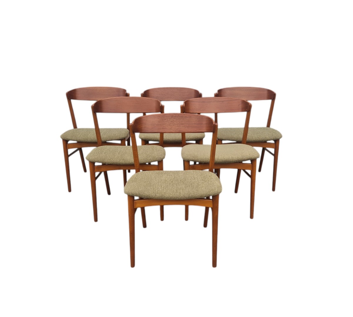 Set Of Six Danish Teak Chairs-photo-2