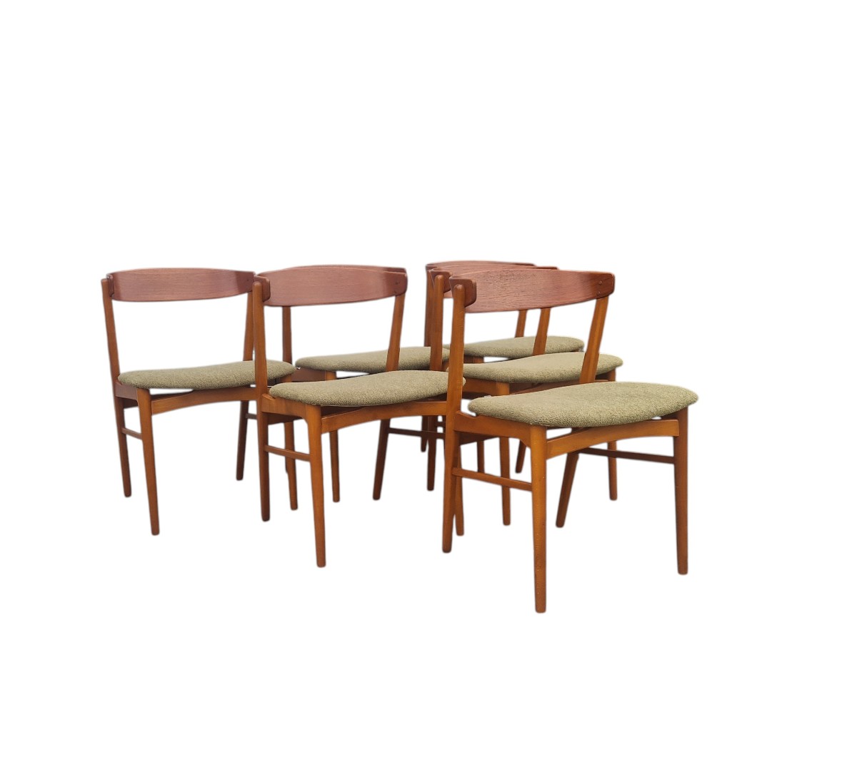 Set Of Six Danish Teak Chairs-photo-4