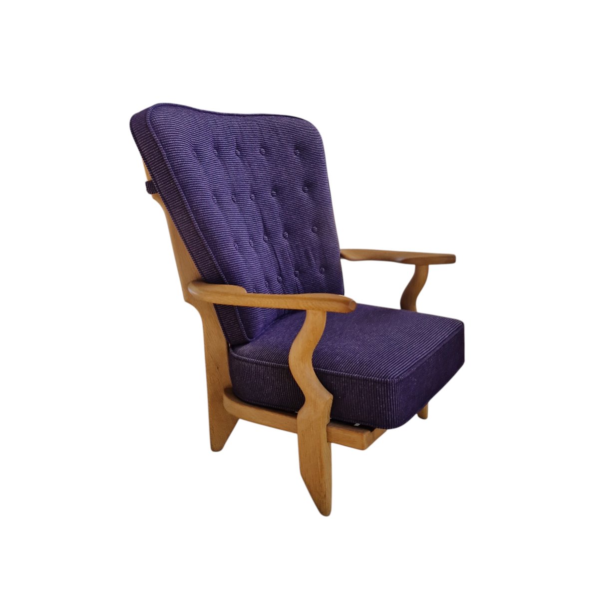 Guillerme Et Chambron Light Oak Recliner-photo-3