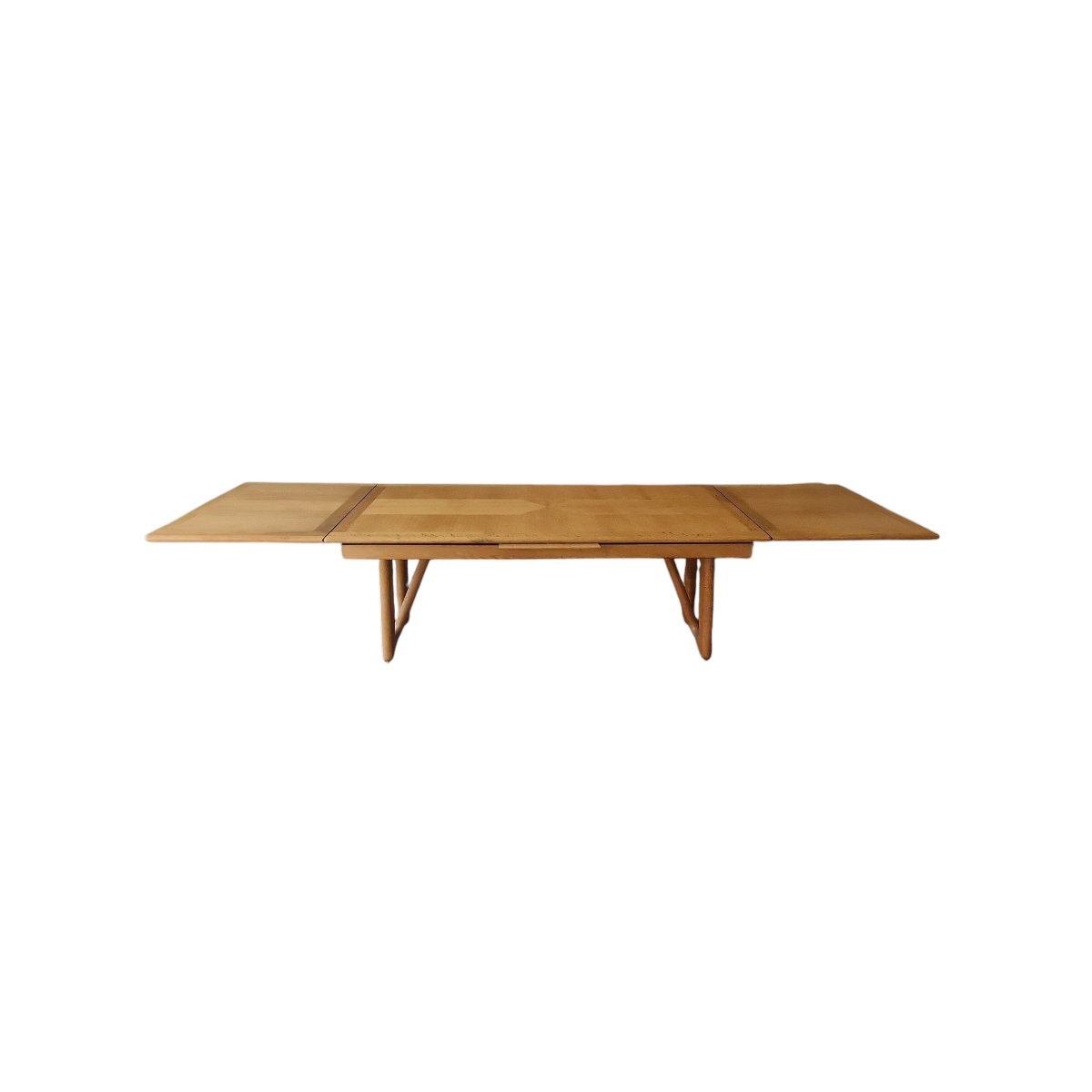 Large Italian-style Table In Light Oak, Guillerme And Chambron-photo-2