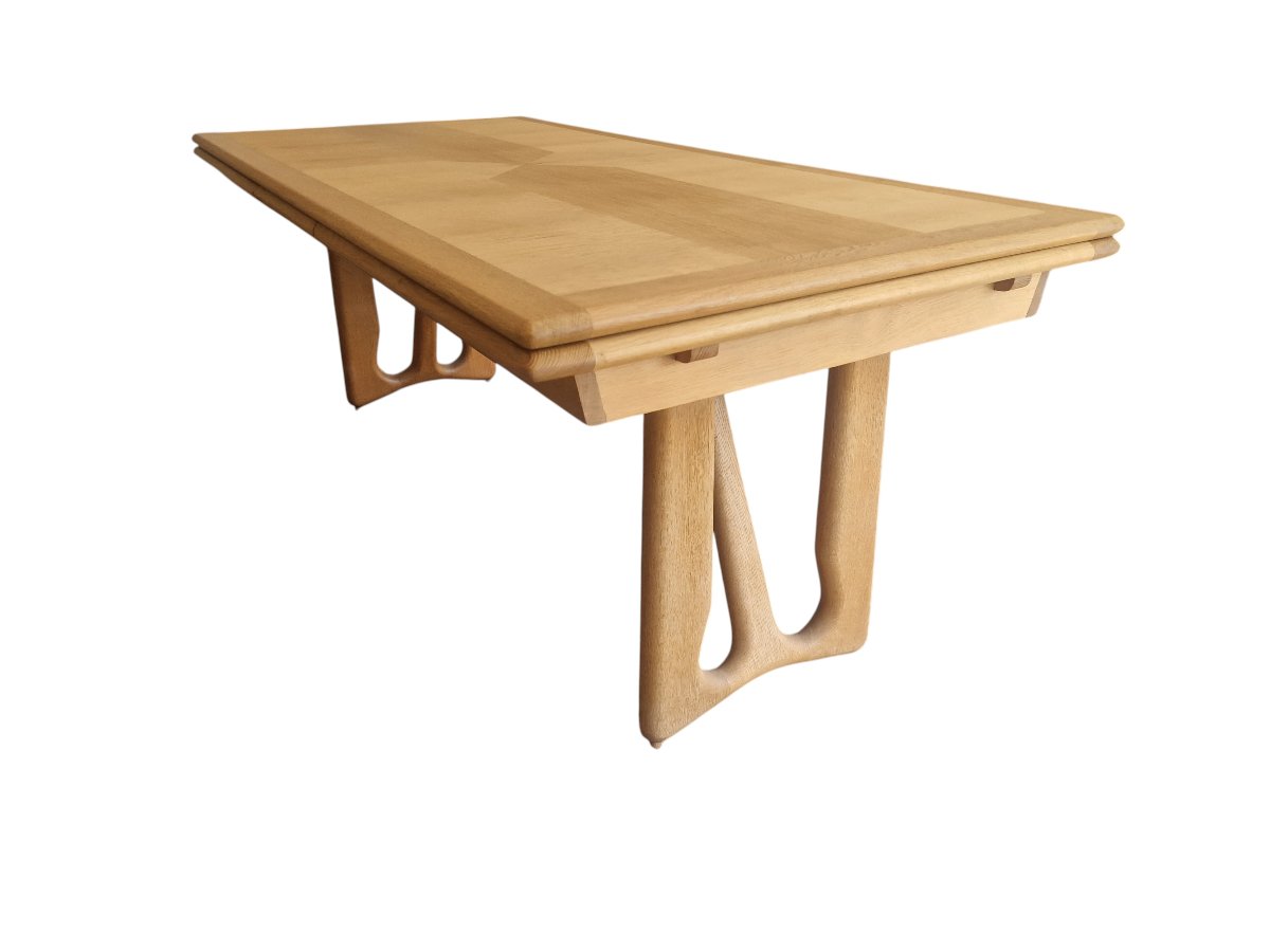 Large Italian-style Table In Light Oak, Guillerme And Chambron