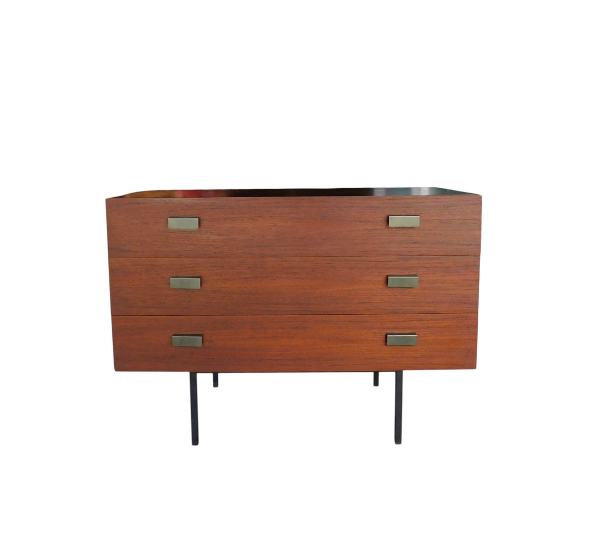 Commode 1950 en teck, André Monpoix-photo-2