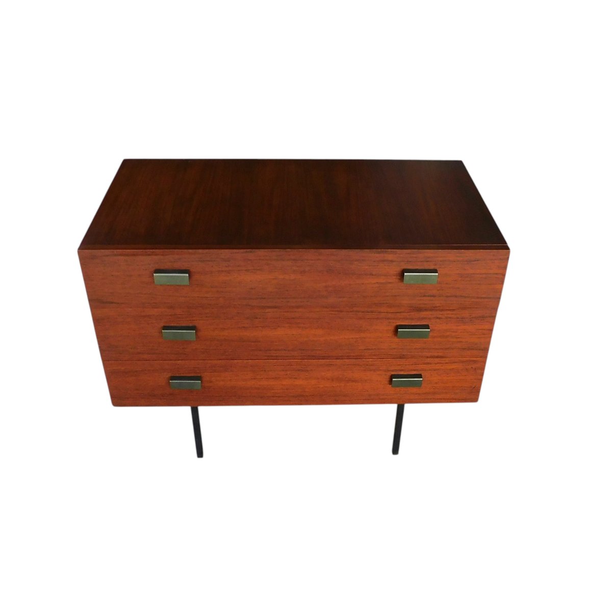 Commode 1950 en teck, André Monpoix-photo-3