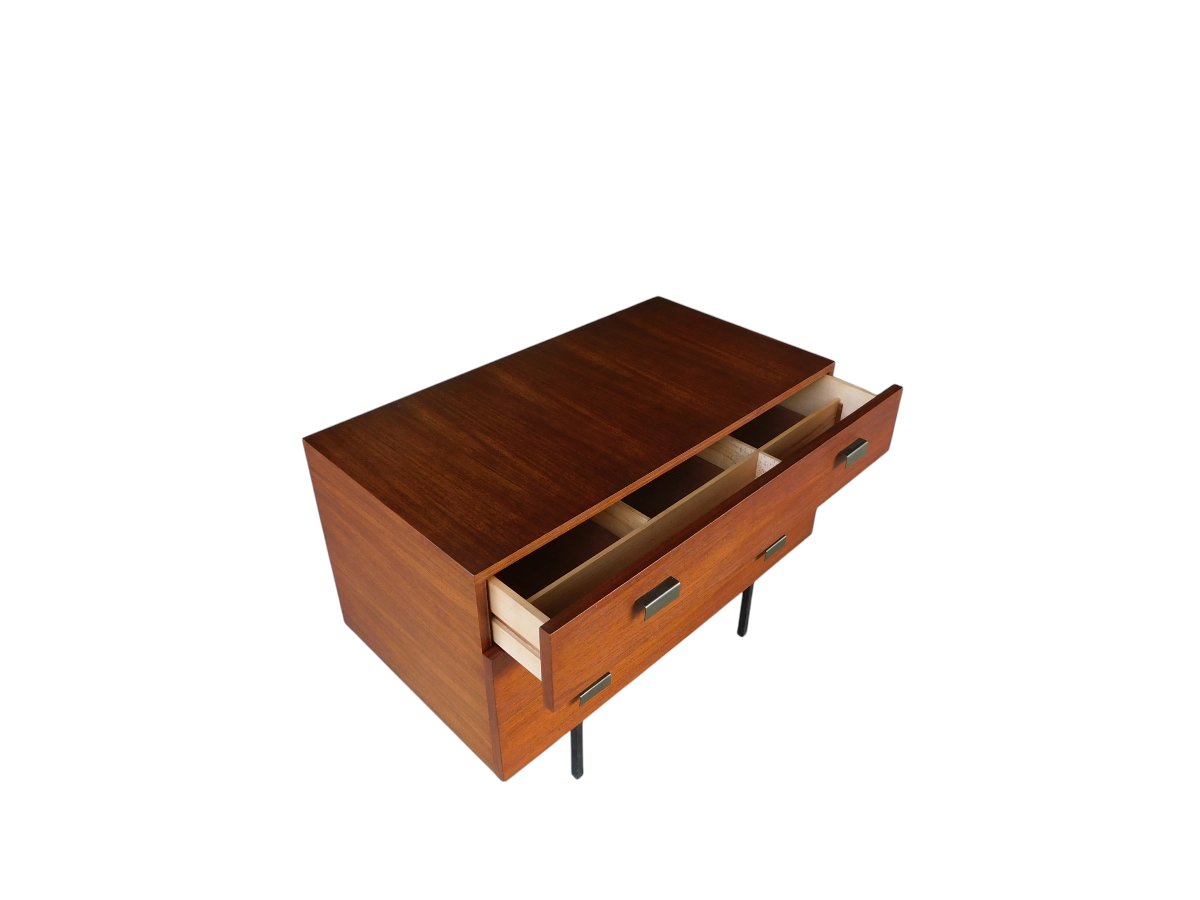 Commode 1950 en teck, André Monpoix-photo-4