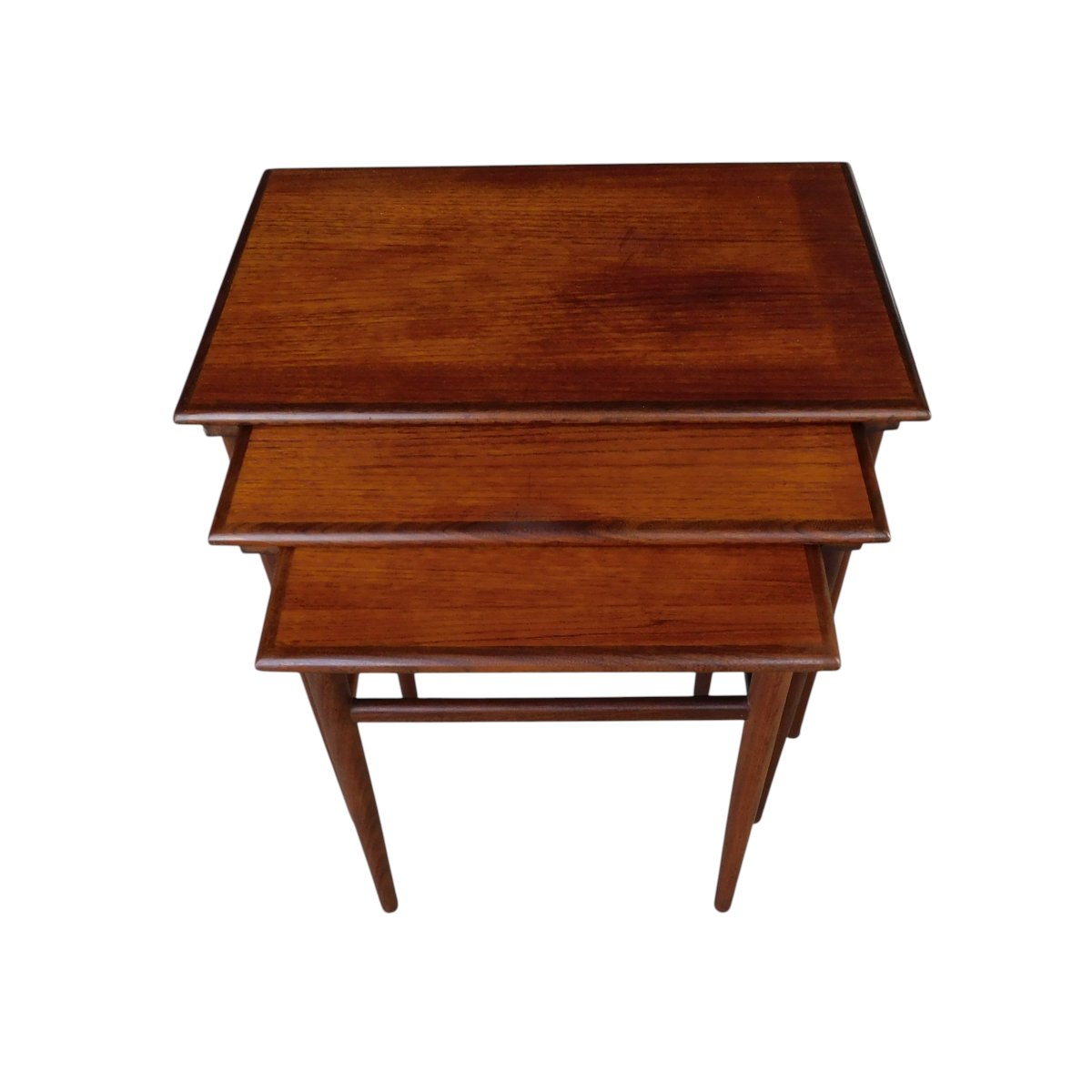 Set de 3 tables gigognes scandinaves en teck