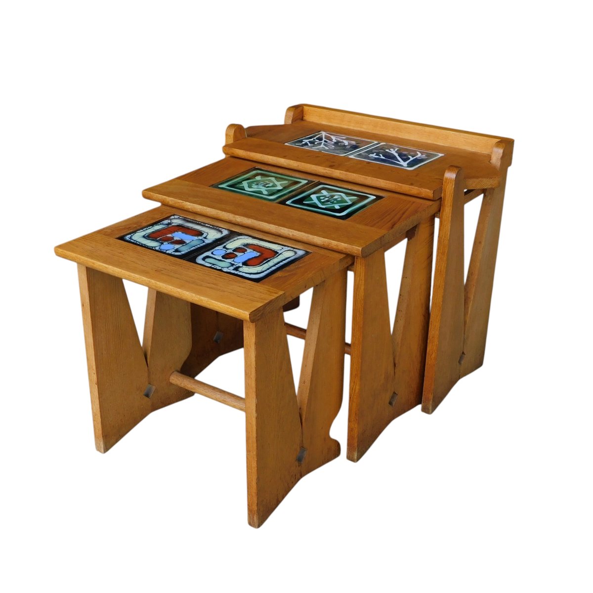 Set Of 3 Nesting Tables, Guillerme And Chambron