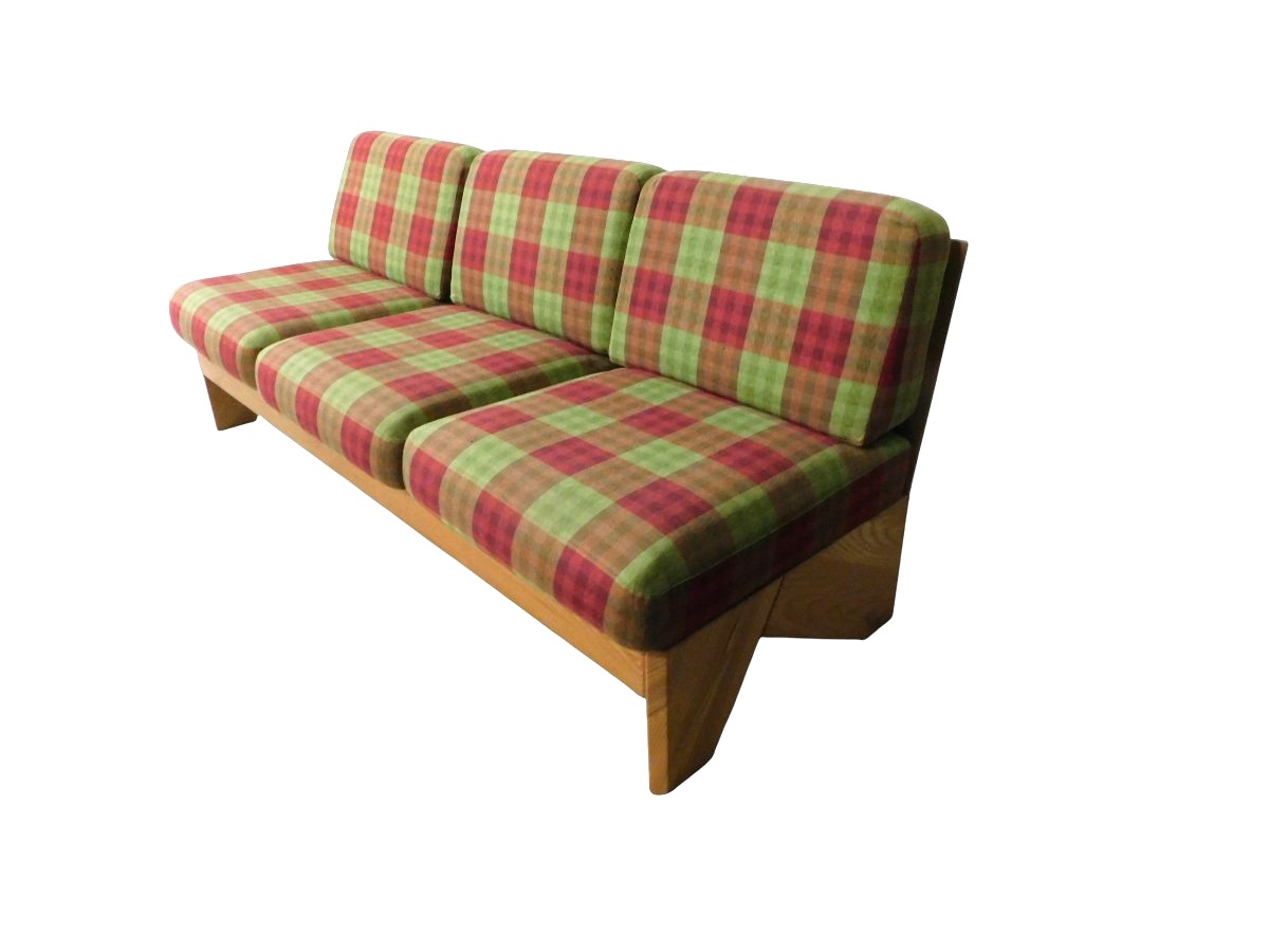 Solid Elm Three Seats Sofa-photo-2