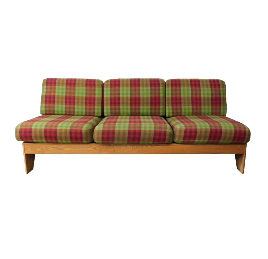 Solid Elm Three Seats Sofa-photo-1