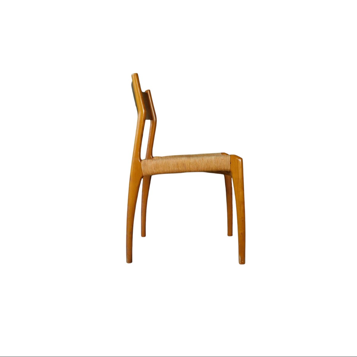Set Of Six Vintage Scandinavian-style Chairs In Teak-photo-4