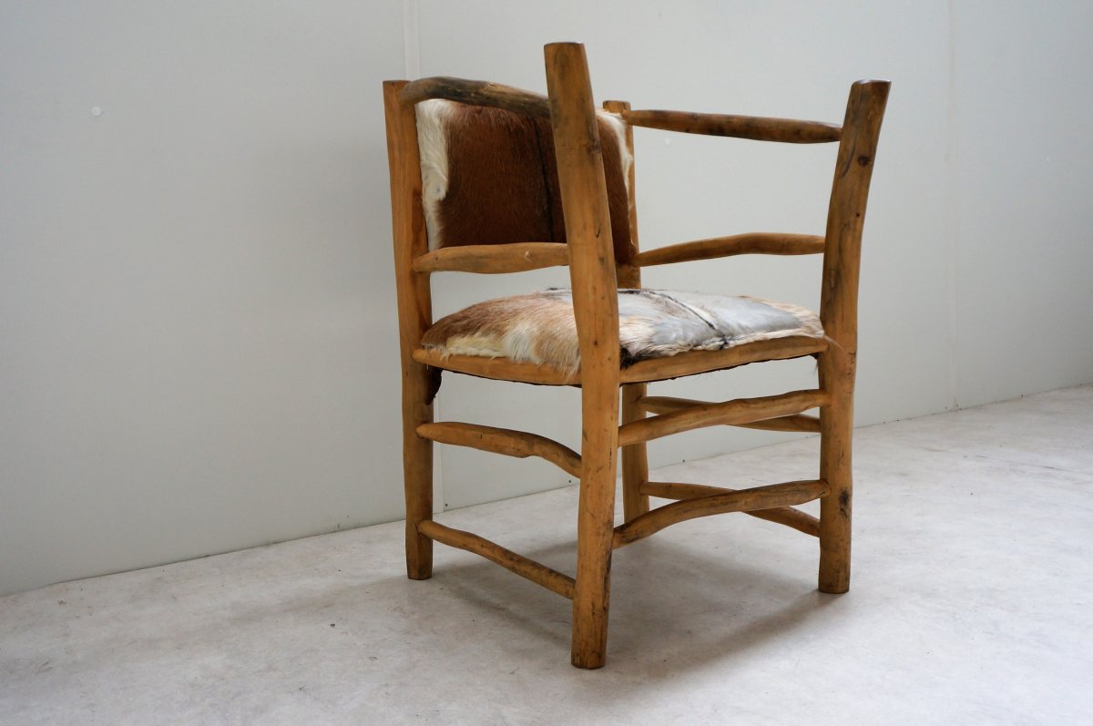 Fauteuil Brutaliste En Bois Naturel 