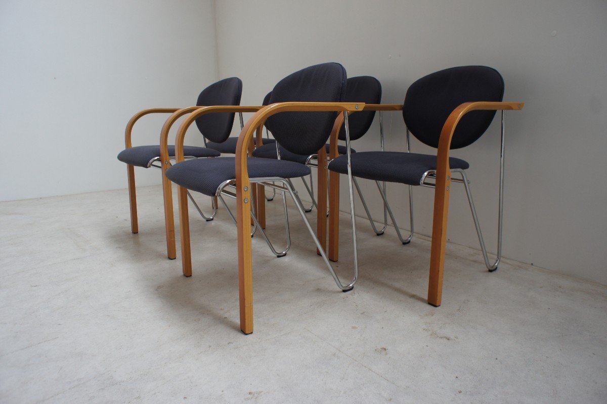 suite de 5 fauteuils de Salon Design-photo-3