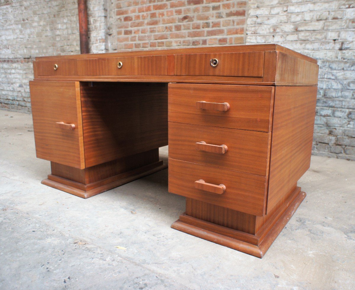 Bureau Moderniste Art-déco, France Vers 1930-photo-3
