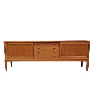 Enfilade Vintage Scandinave En Teck, H.w. Klein