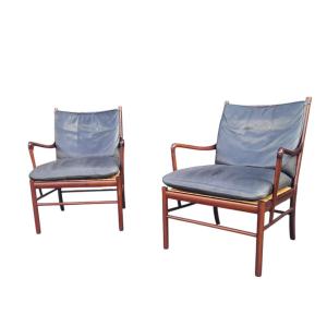 Pair Of Ole Wanscher "colonial Chairs"